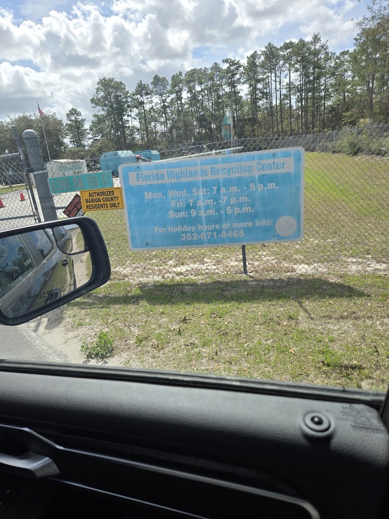 Florida Highlands Recycling Center recycling center in Dunnellon, FL - View of facility