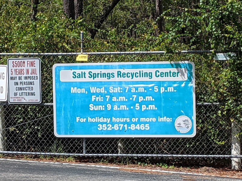 Salt Springs Recycling Center recycling center in Fort McCoy, FL - View of facility