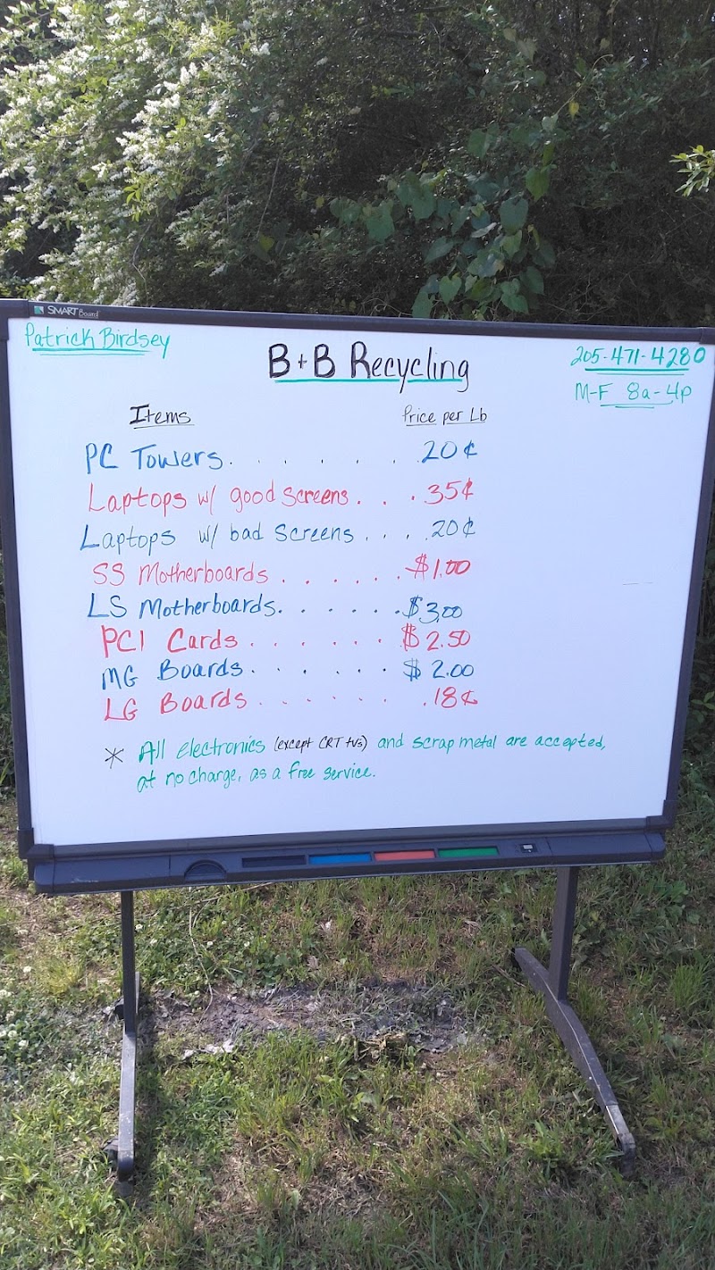 B&B Electronic Recycling recycling center in Cordova, AL - Nearby facility