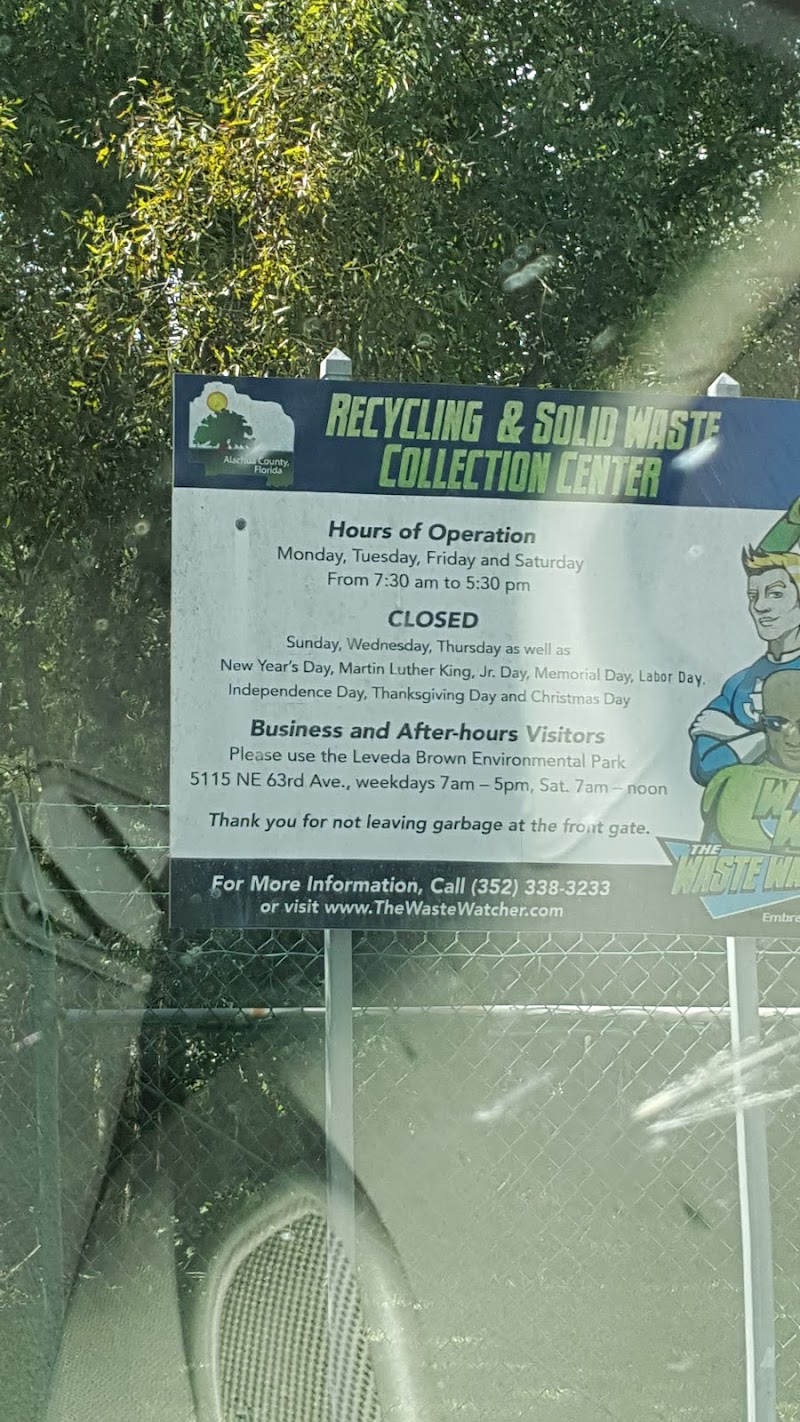 Alachua County Rural Collection Center - North Central recycling center in Gainesville, FL - View of facility