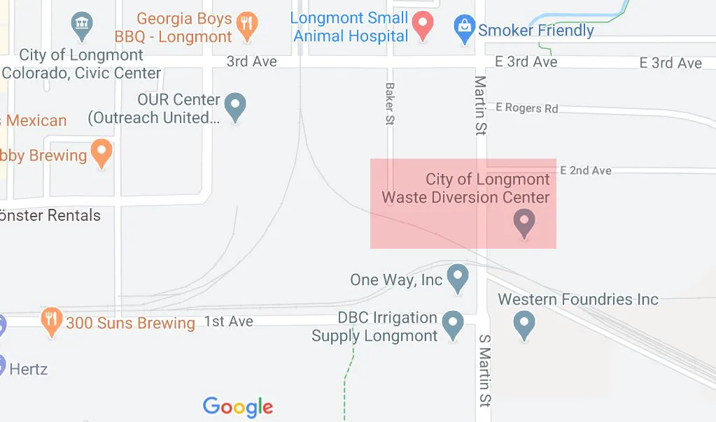 City of Longmont Recycling Center recycling center in Longmont, CO - Nearby facility